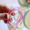 Cordón encerado en color rosa para empaquetado de regalos, decoración de manualidades, joyería, costura y encuadernación artesanal