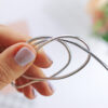 Goma elástica plata, por metro. Para costura, manualidades y scrapbooking
