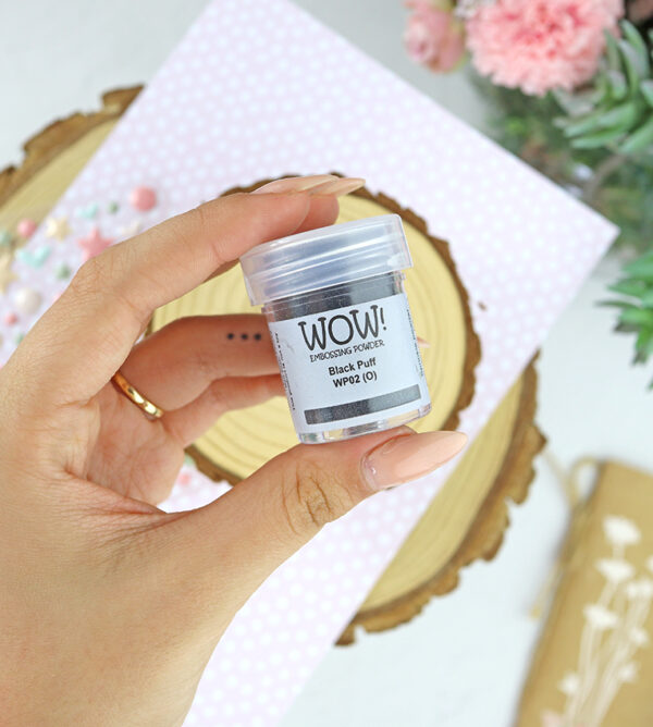 Polvos de emboss Black puff de WOW!