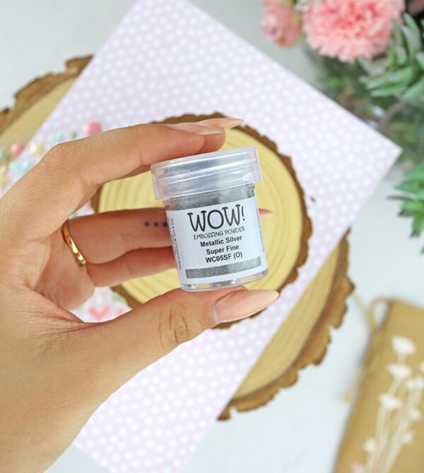 Polvos de emboss Metallic silver Super fine de WOW!