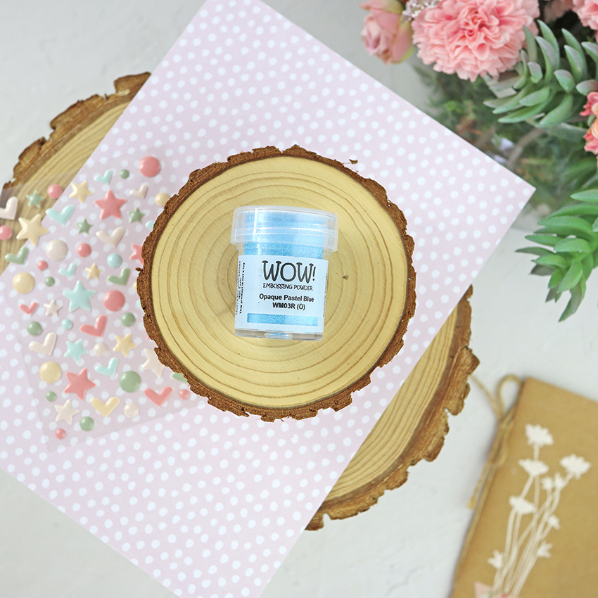 Polvos de emboss Opaque pastel blue de WOW! - Imagen 2