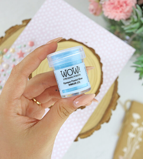 Polvos de emboss Opaque pastel blue de WOW!