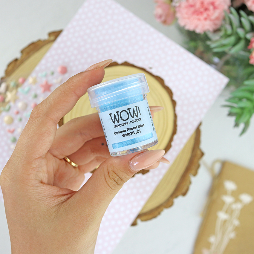 Polvos de emboss Opaque pastel blue de WOW!