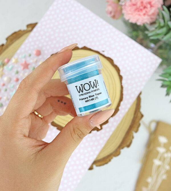 Polvos de emboss Primary blue topaz de WOW!