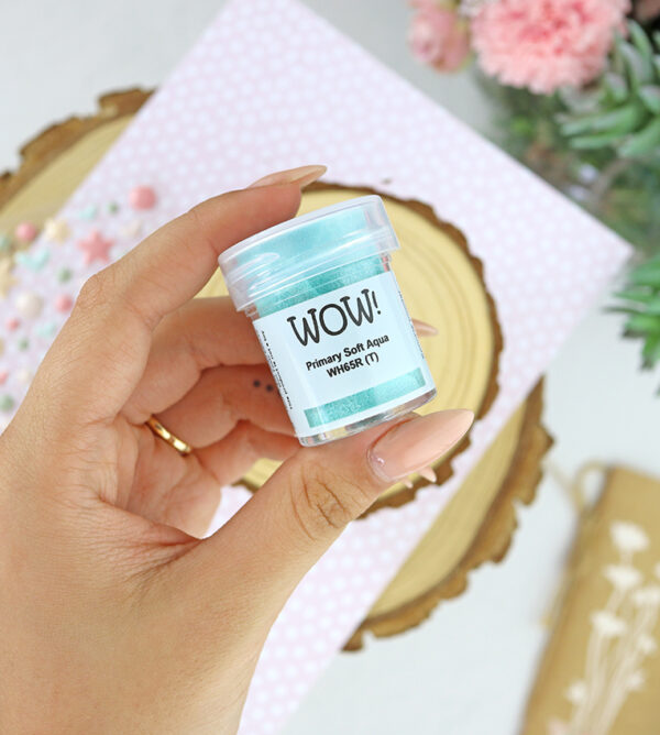 Polvos de emboss Primary soft aqua de WOW!