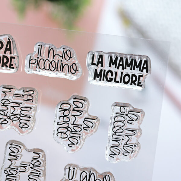 Set de sellos Messaggi bimbi panda en Italiano - Imagen 2