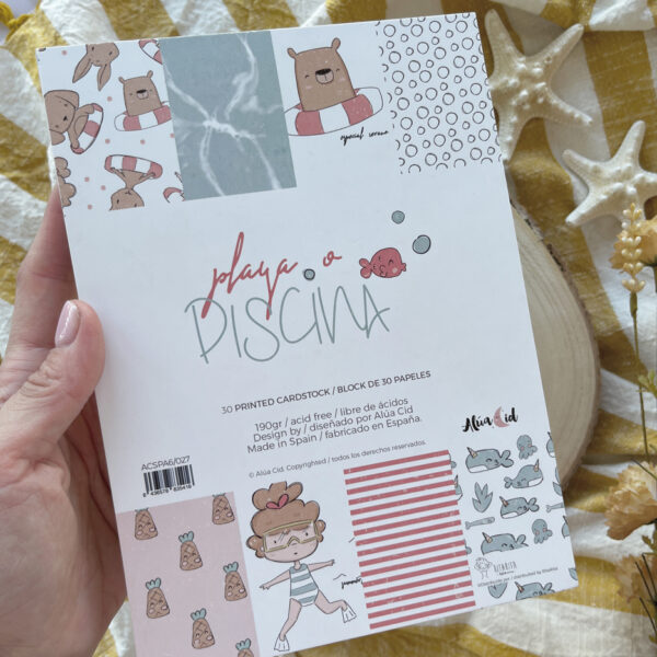 Bloc pequeño Playa o piscina para scrapbooking - Imagen 3