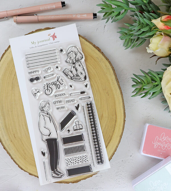 Set de sellos Back to-My Journal, de Lora Bailora