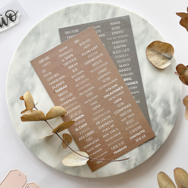 Set de pegatinas para agenda de la colección Maravillas. Diseño de Alúa Cid