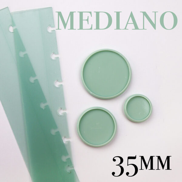 Disco mediano de 35 mm menta para encuadernación con disco