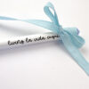 Lazo fino de lino, color celeste. Para scrapbooking, manualidades y costura creativa