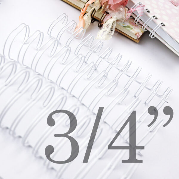 Wire-O 3/4" Blanco, 2 unidades para encuadernar trabajos de scrapbooking