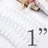 Wire-O 1" color Blanco, 2 unidades para encuadernar trabajos de scrapbooking