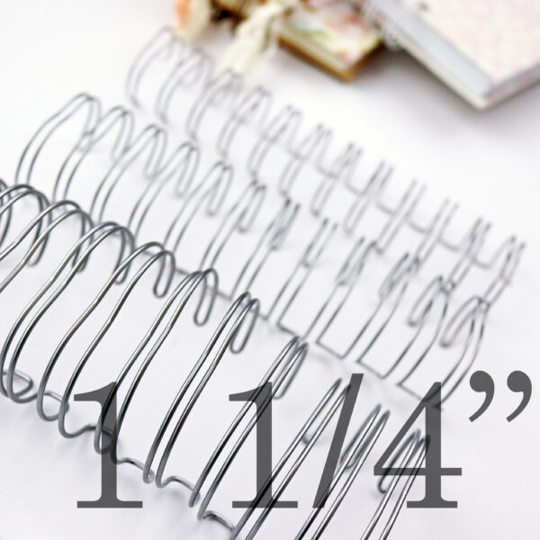 Wire-O 1+1/4" Plata, 2 unidades para encuadernar trabajos de scrapbooking