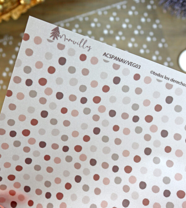 Papel vegetal para scrapbooking Topos Navidad