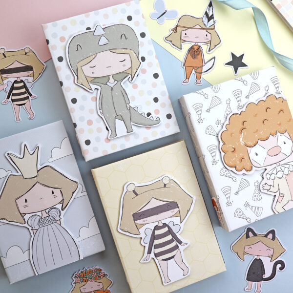 123 Taller! Maratón de Scrap Pelele lleva el material para hacer 4 mini álbumes de scrapbooking. Con tutoriales gratuitos impartidos por Alúa Cid