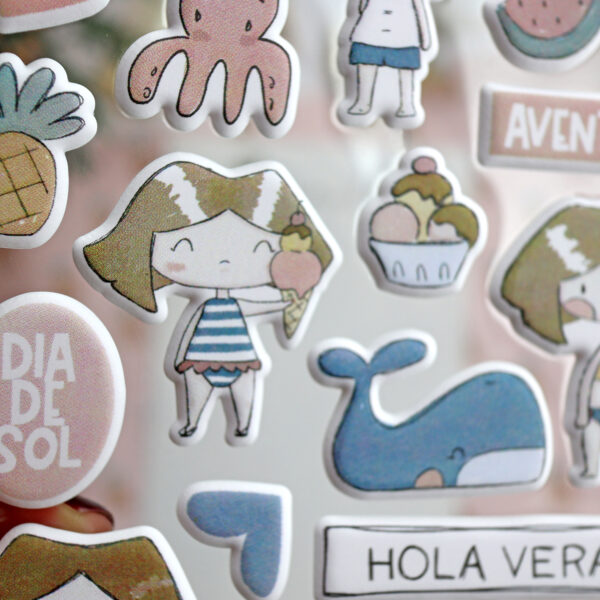 Set de pegatinas puffy Verano, de Maravillas - Imagen 2