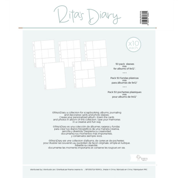 MAXIKIT de fundas popurrí  9x12" para Rita's Diary