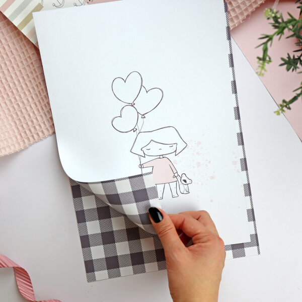 Set dos láminas Celia Love para portadas de libretas o agendas. Diseño de Alúa Cid
