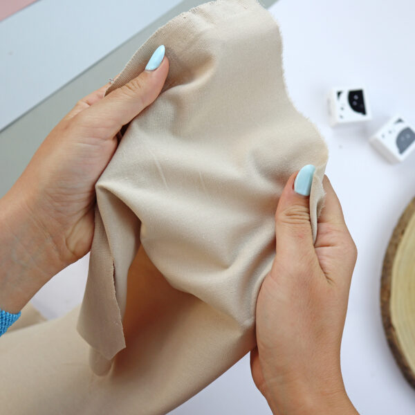 Tejido algodón color beige. Para manualidades y costura creativa