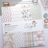 Bloc de 36 papeles Celia para scrapbooking y tarjetería. Diseño de Alúa Cid