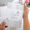 Bloc pequeño de papeles Celia para scrapbooking y tarjetería. Diseño de Alúa Cid