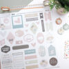 Hoja de troquelados etiquetas Celia. Para scrapbooking, manualidades creativas, DIY