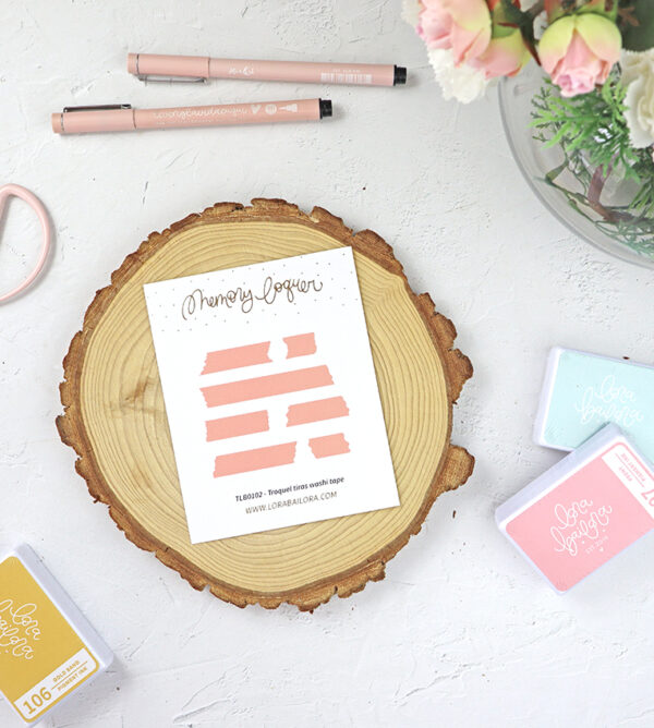 Set de troqueles Tiras Washi Tape, de Lora Bailora