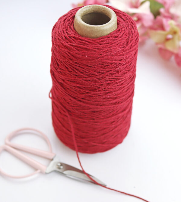 Cordón Baker twine cereza, de color rojo oscuro. Para scrapbooking y manualidades