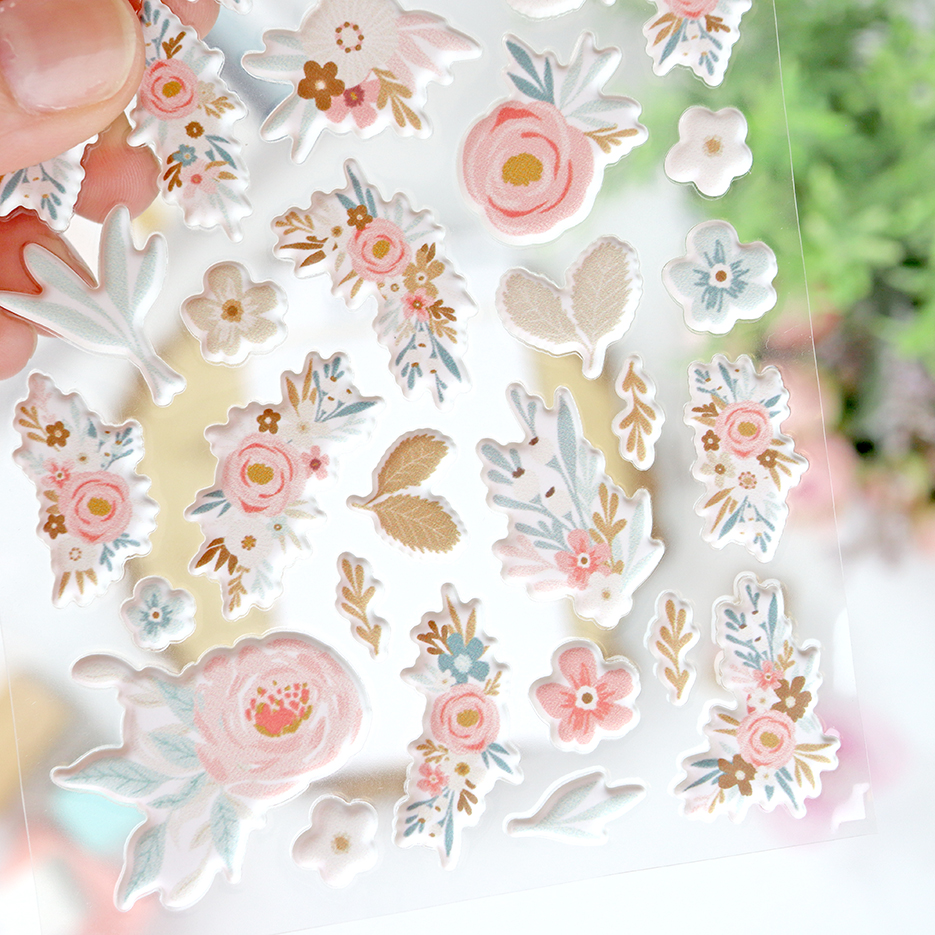 Pegatinas puffy Flores Baby M de Lora Bailora - Imagen 2