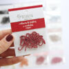 Set de cadenas de bolitas rojo cereza, para manualidades y scrapbooking