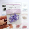 Set de cadenas de bolitas lila, para manualidades y scrapbooking