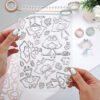 Set de sellos Celia. Diseño de Alúa Cid. Para manualidades y scrapbooking