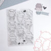 Set de sellos con troquel Mariposas. Para scrapbooking y manualidades. Diseño de Alúa Cid