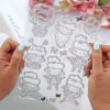 Set de sellos Lulis Mariposa, para scrapbooking y manualidades. Diseño de Alúa Cid