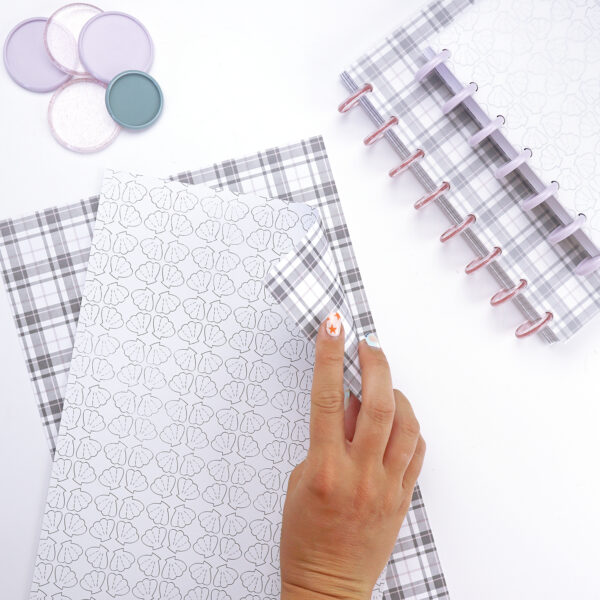Set dos láminas Conchas-cuadros, para crear las portadas de tu libreta personalizada. Diseño de la ilustradora Alúa Cid