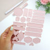 Set de troqueles etiquetas básicas, para scrapbooking y manualidades. Diseño de Alúa Cid