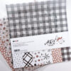Kit de papeles especiales Aridad, para manualidades y scrapbooking. Diseño de Alúa Cid. Pertenece a la colección navideña Aridad
