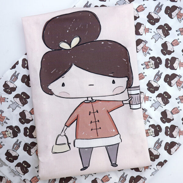 Panel de tela ¡Buenos días!, de la colección Aridad. Para trabajos de costura creativa. Diseño de Alúa Cid
