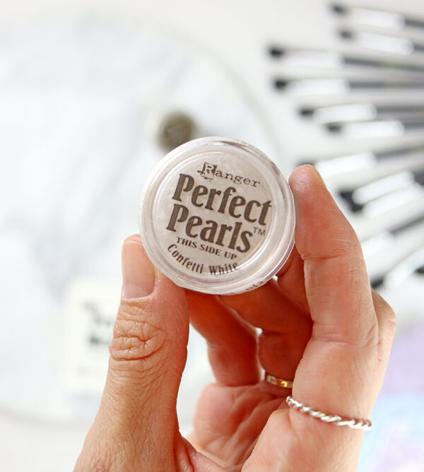 Pigmento Perfect Pearls Confetti White de Ranger