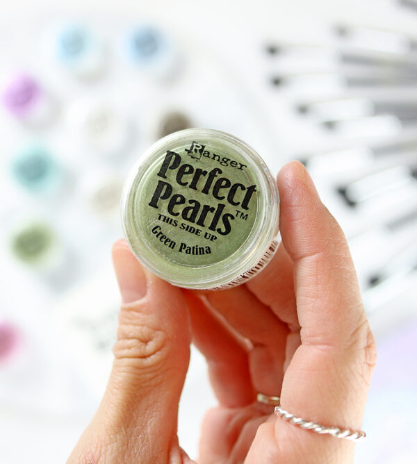 Pigmento Perfect Pearls Green Patina de Ranger