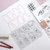 Set de sellos con troquel Dad, para scrapbooking. Diseño de Alúa Cid