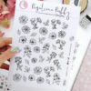 Maxi set de pegatinas puffy Camelias - Imagen 3