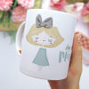 Taza de cerámica Maravillosa, de la colección CeliAlice. Diseño de Alúa Cid