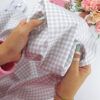 Tela Cuadrito gris | Pequeño Panda - Imagen 2