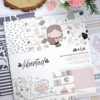 Bloc de 36 papeles Libertad Invierno para scrapbooking y manualidades creativas. 12x12” y 36 hojas. Diseño de Alúa Cid
