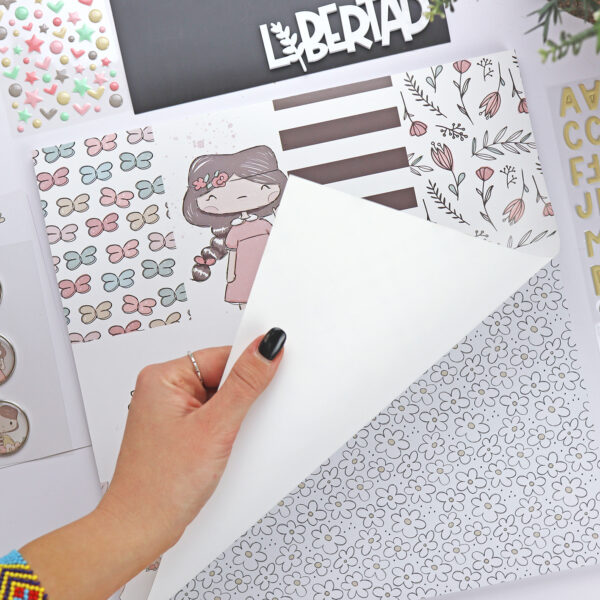 Bloc de 36 papeles Libertad Primavera para scrapbooking - Imagen 2