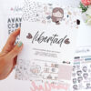 Bloc pequeño Libertad Invierno para scrapbooking y manualidades creativas. 6x8” y 24 hojas. Diseño de Alúa Cid
