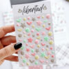 Set de enamels dost Libertad Primavera, para scrapbooking y manualidades creativas. Diseño de Alúa Cid