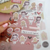 Set de pegatinas puffy Libertad Verano, para scrapbooking y manualidades creativas. Diseño de Alúa Cid